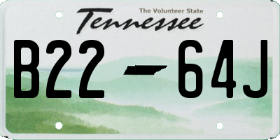 TN license plate B2264J
