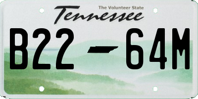 TN license plate B2264M