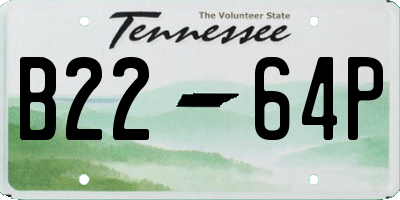 TN license plate B2264P