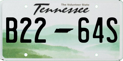 TN license plate B2264S