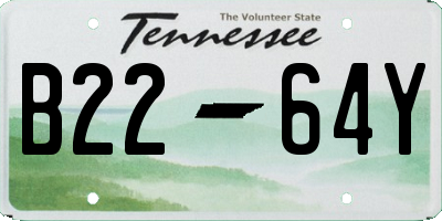 TN license plate B2264Y