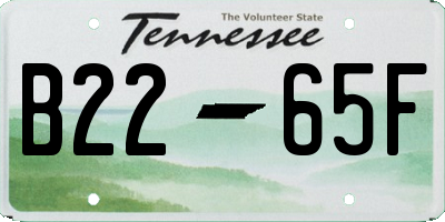 TN license plate B2265F