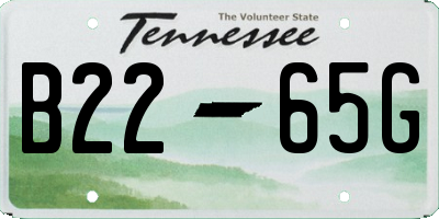 TN license plate B2265G