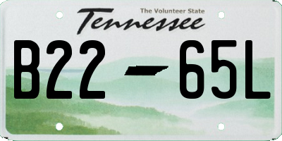 TN license plate B2265L