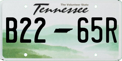 TN license plate B2265R