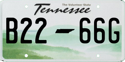 TN license plate B2266G