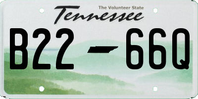 TN license plate B2266Q