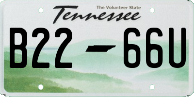 TN license plate B2266U