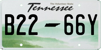 TN license plate B2266Y
