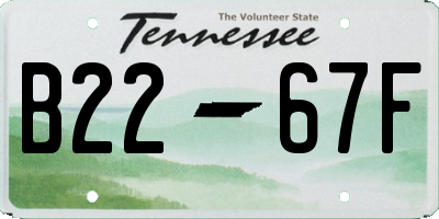 TN license plate B2267F