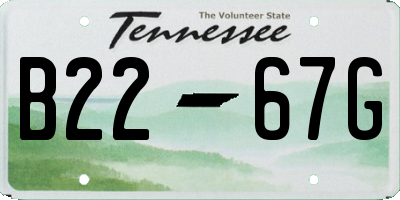 TN license plate B2267G