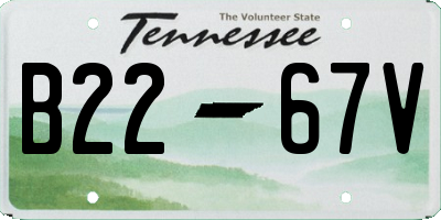 TN license plate B2267V