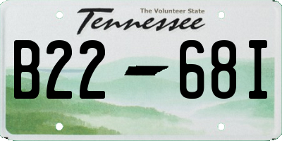 TN license plate B2268I