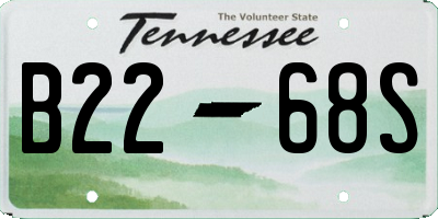 TN license plate B2268S