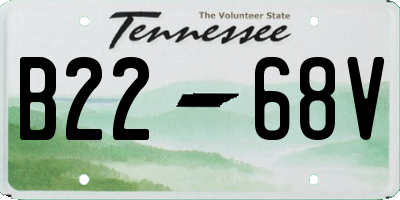 TN license plate B2268V