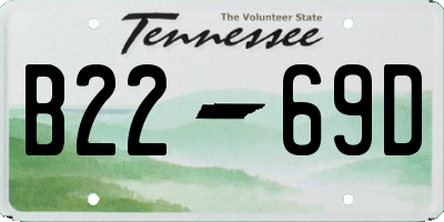 TN license plate B2269D