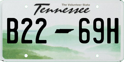 TN license plate B2269H