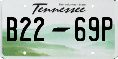 TN license plate B2269P