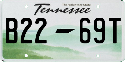 TN license plate B2269T