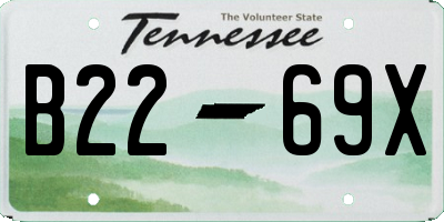TN license plate B2269X