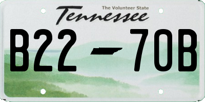 TN license plate B2270B