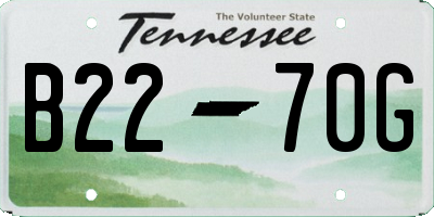 TN license plate B2270G