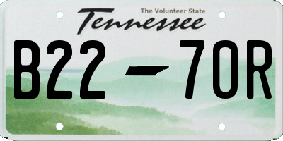 TN license plate B2270R
