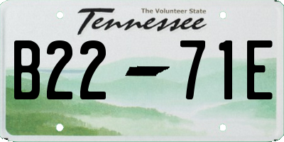 TN license plate B2271E