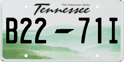 TN license plate B2271I