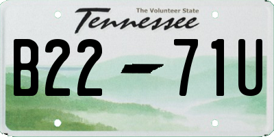 TN license plate B2271U