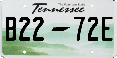 TN license plate B2272E