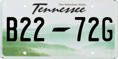 TN license plate B2272G
