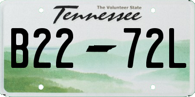 TN license plate B2272L