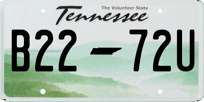 TN license plate B2272U