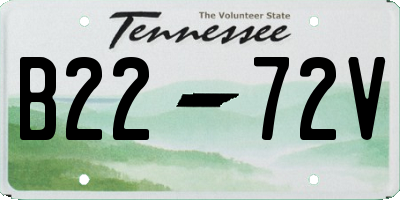 TN license plate B2272V