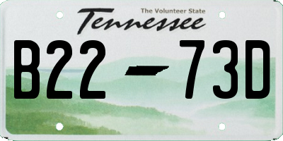 TN license plate B2273D