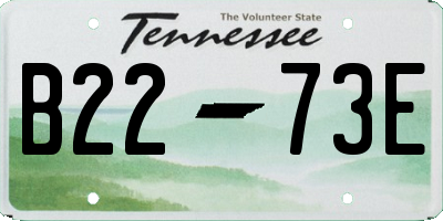 TN license plate B2273E