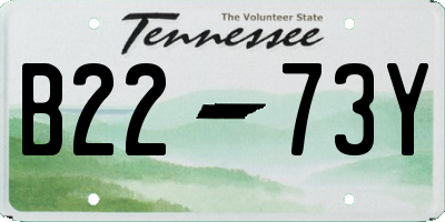 TN license plate B2273Y