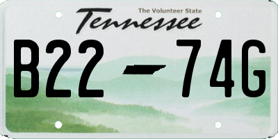 TN license plate B2274G
