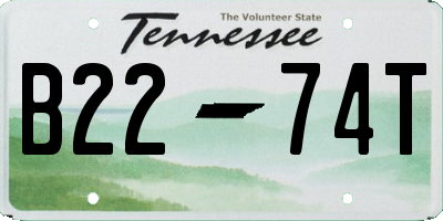 TN license plate B2274T