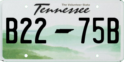 TN license plate B2275B