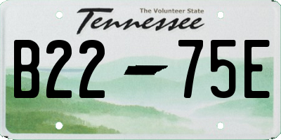TN license plate B2275E