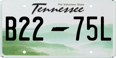 TN license plate B2275L