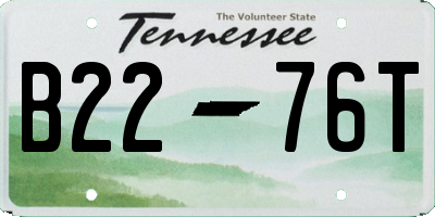 TN license plate B2276T