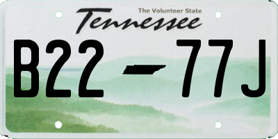 TN license plate B2277J