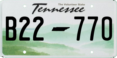 TN license plate B2277O