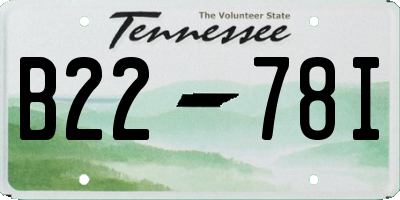TN license plate B2278I
