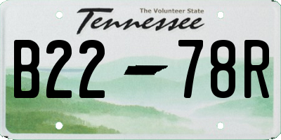 TN license plate B2278R