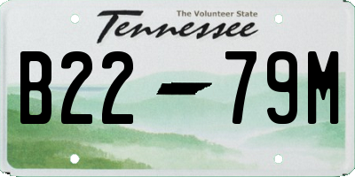 TN license plate B2279M