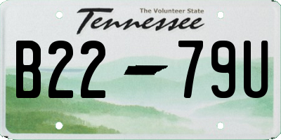 TN license plate B2279U